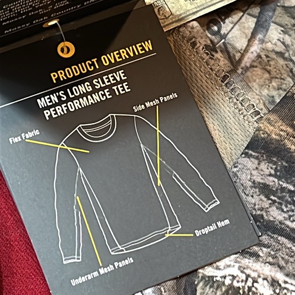 NEW L Mossy Oak Country DNA Long Slv Tee CAMO shirt scent ctrl UPF 30 wicking L - Picture 5 of 16